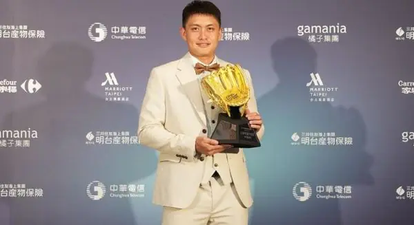 2024年劉基鴻獲得金手套獎