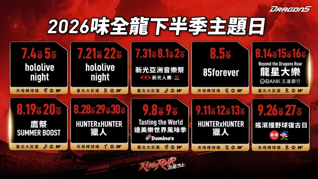 味全龍下半季主題日
