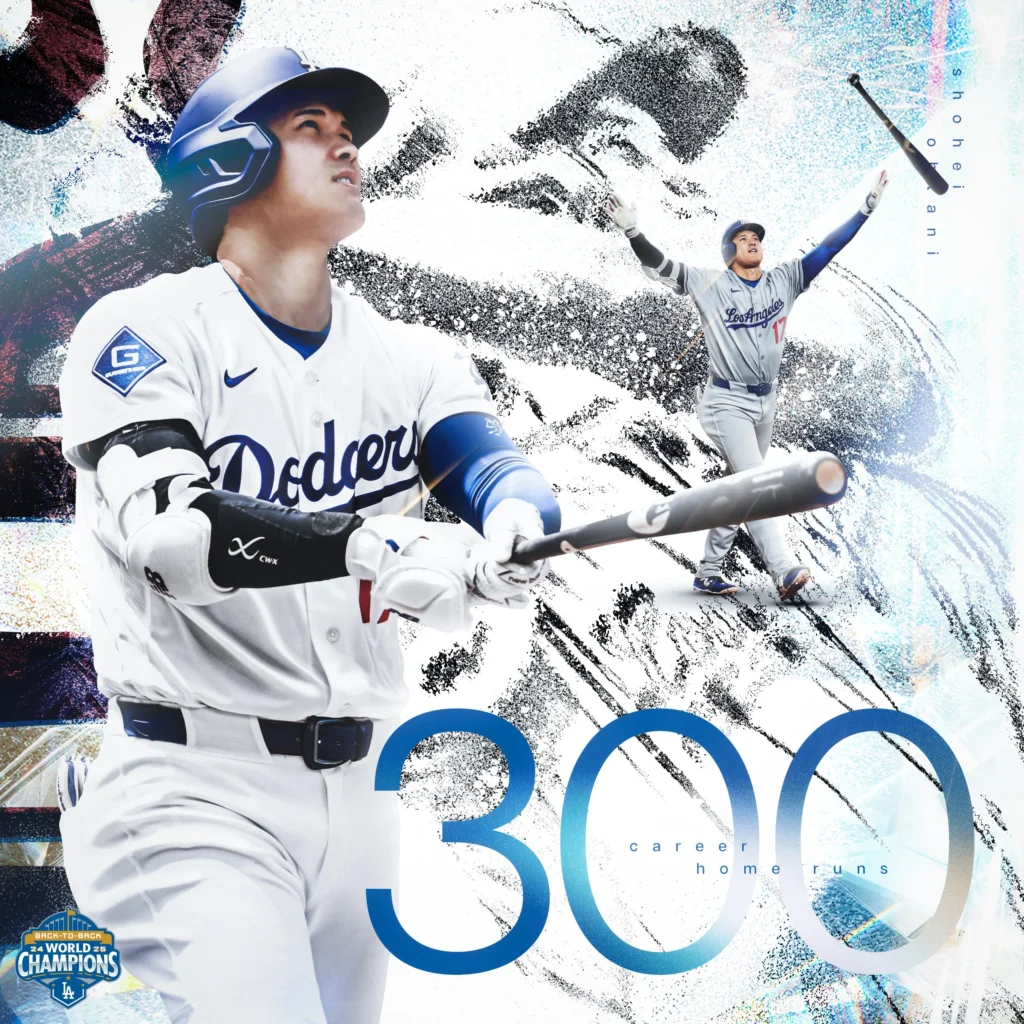 大谷300轟達成